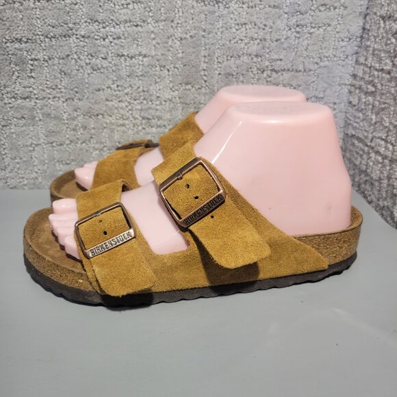 Birkenstock Arizona Unisex Size US L6 M4 Mink Suede Leather Soft Footbed Sandals - Picture 7 of 16